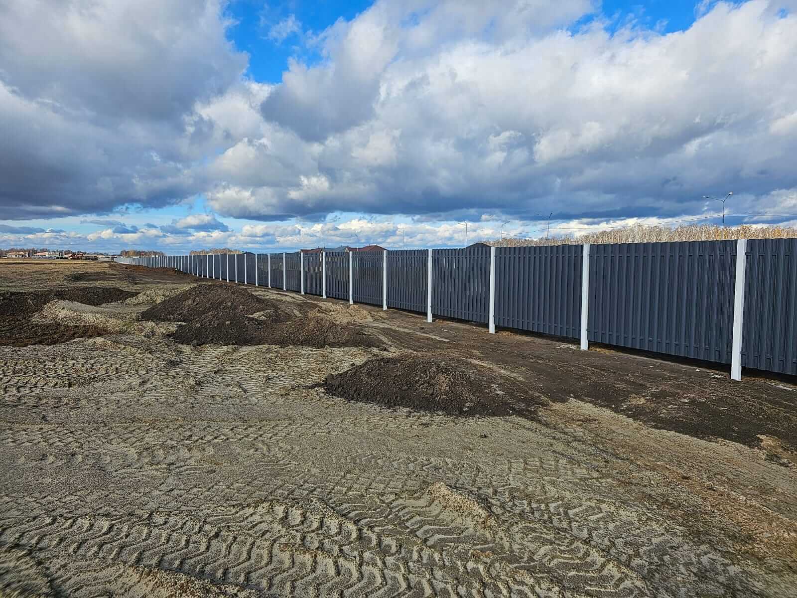 Забор из евроштакетника 234м RAL7024/7024 Серый Графит двусторонний фото 8 в Архангельске