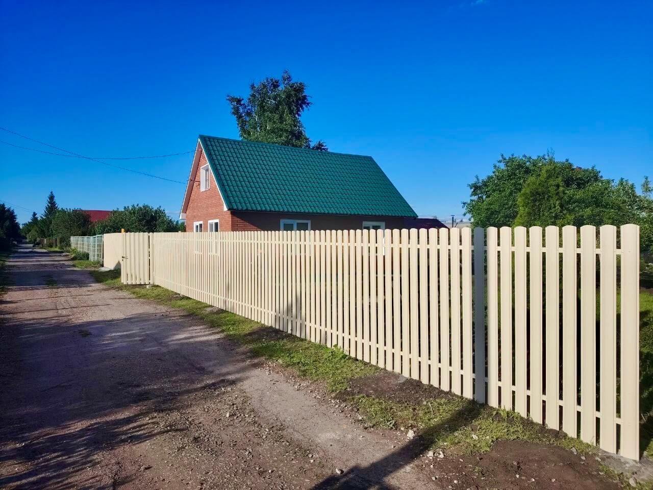 Забор из евроштакетника 16м RAL1015/1015 Слоновая Кость двусторонний в Архангельске