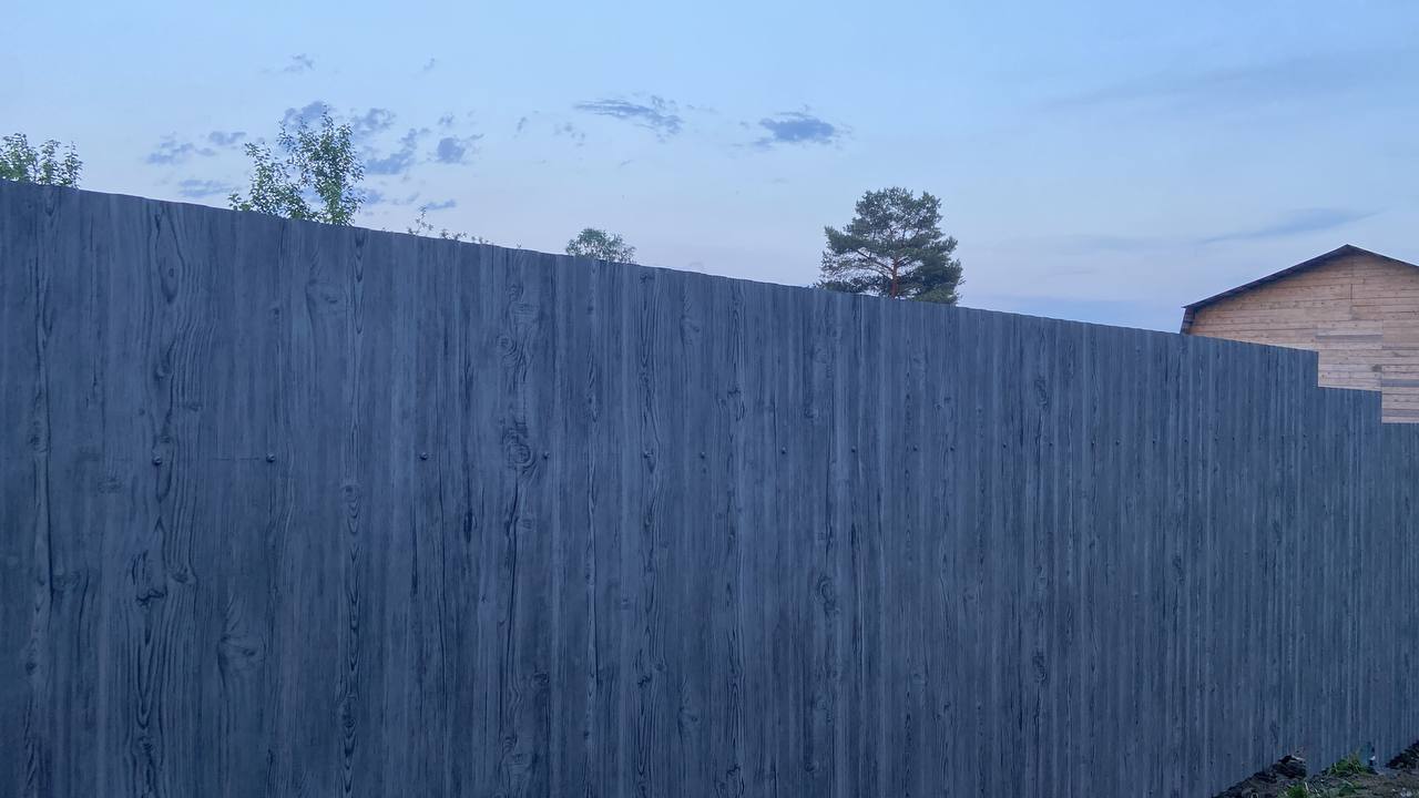 Забор из профнастила НС-10 42м Светлая Береза SteelArt фото 4 в Архангельске